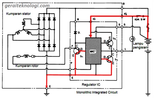 Detail Gambar Rangkaian Sistem Pengisian Nomer 10