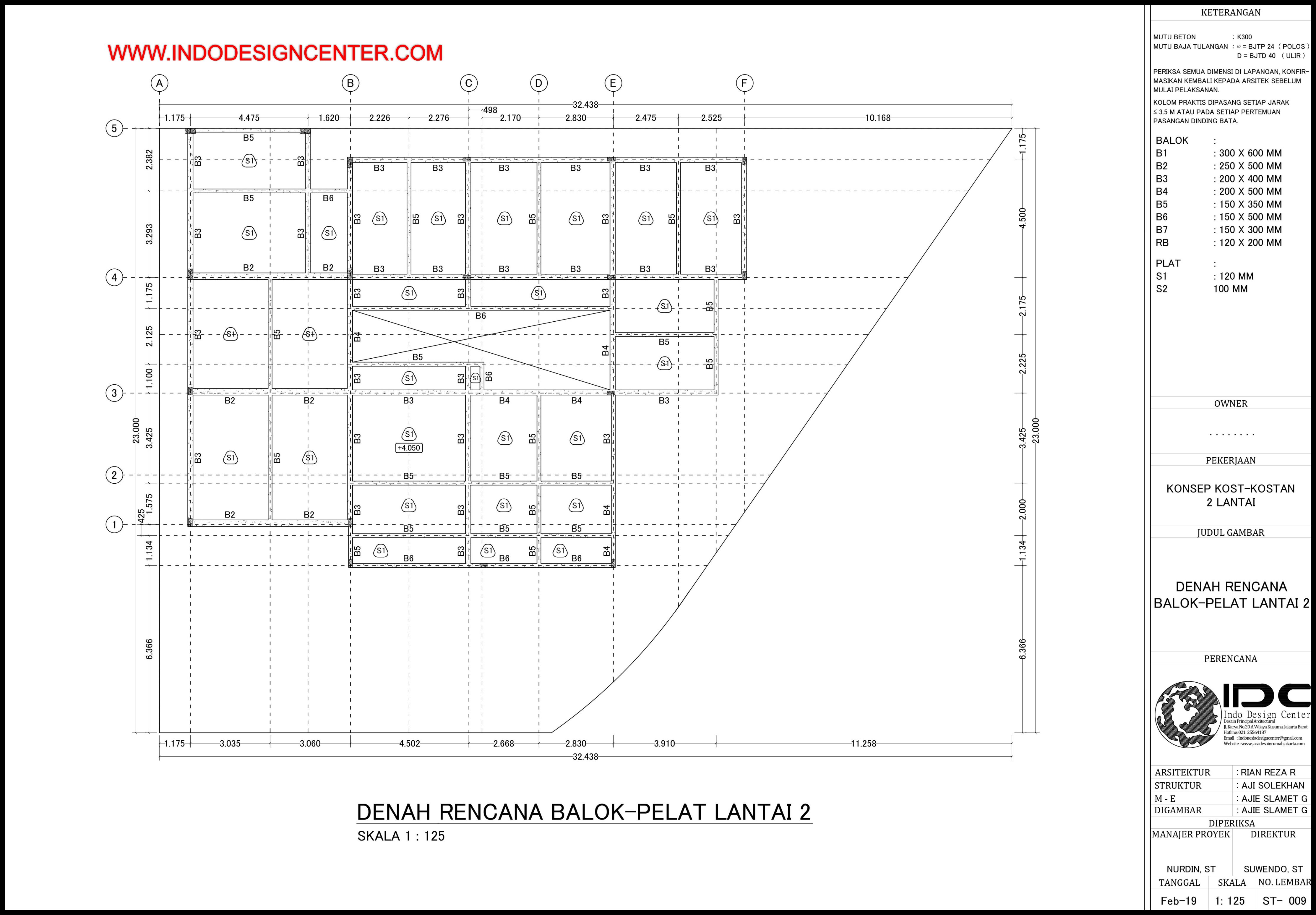 Gambar Rencana Balok Latai - KibrisPDR