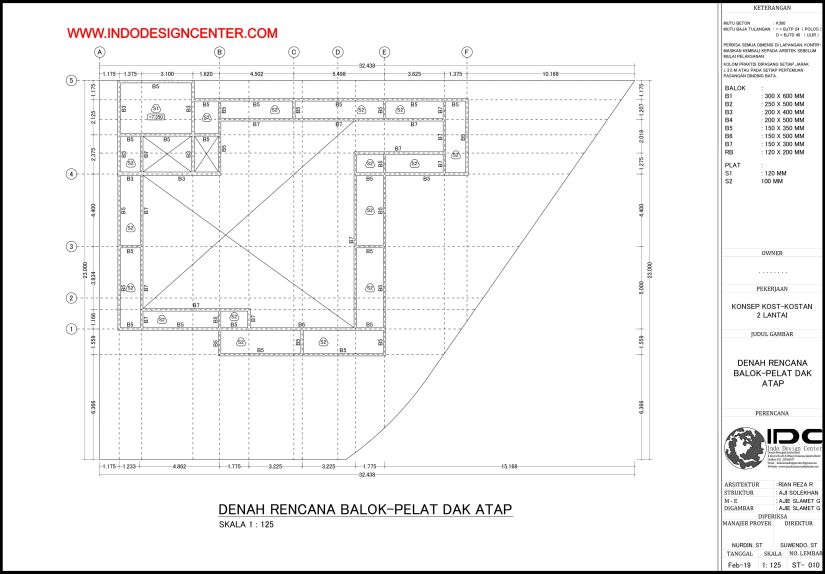 Detail Gambar Rencana Balok Plafond Dwg Nomer 35