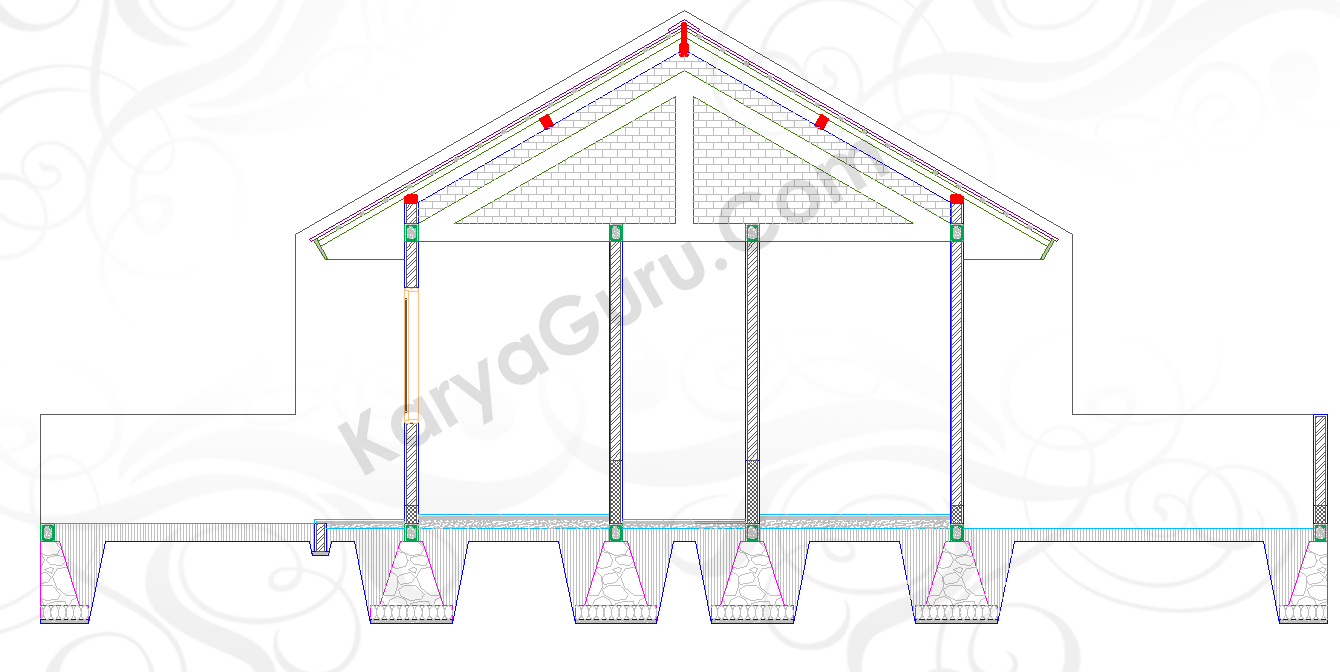 Detail Gambar Rencana Balok Plafond Dwg Nomer 43