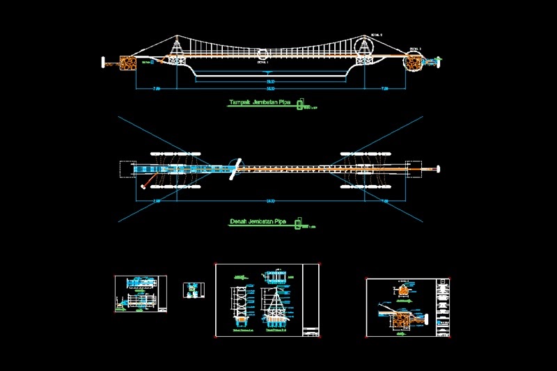 Detail Gambar Rencana Jembatan Dwg Nomer 27