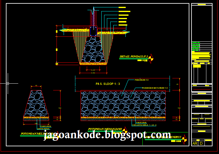 Detail Gambar Rencana Jembatan Dwg Nomer 41