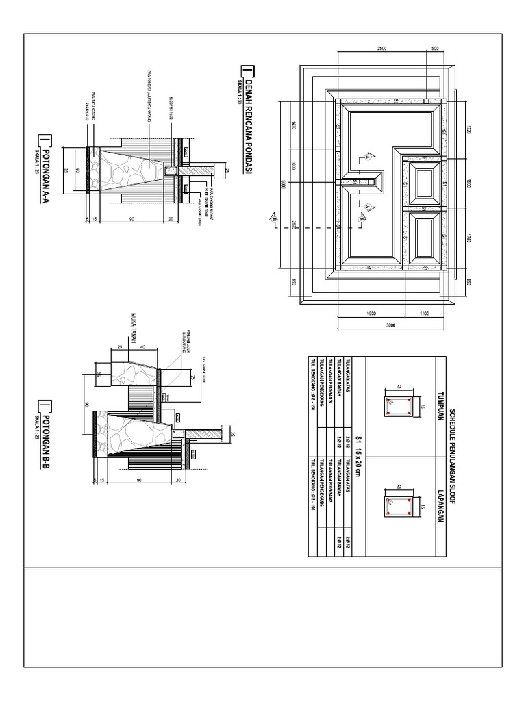 Detail Gambar Rencana Pondasi Nomer 35