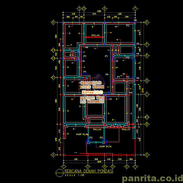 Gambar Rencana Pondasi Dwg - KibrisPDR