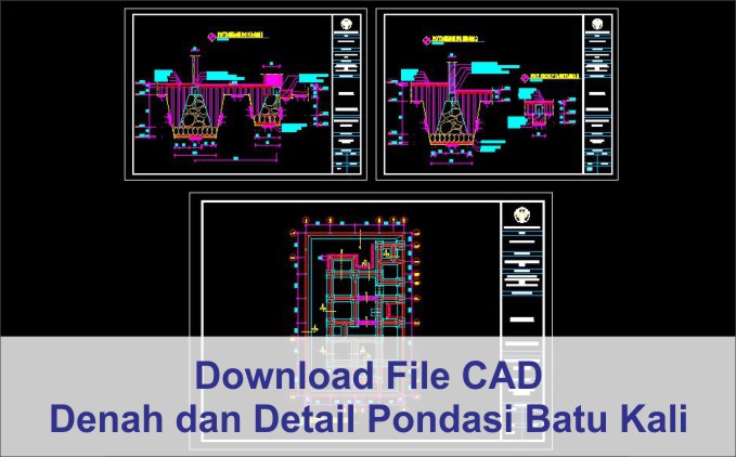 Detail Gambar Rencana Pondasi Dwg Nomer 5