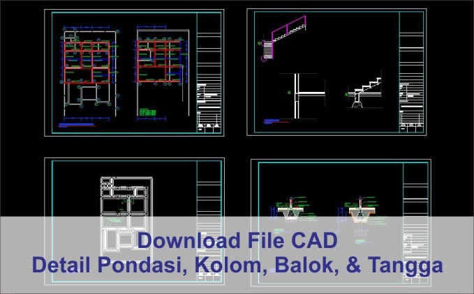 Detail Gambar Rencana Pondasi Dwg Nomer 40