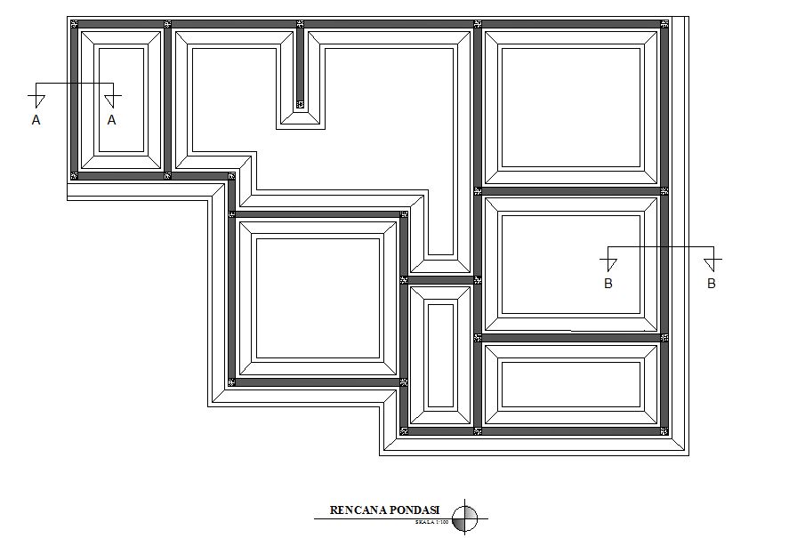 Detail Gambar Rencana Pondasi Dwg Nomer 42