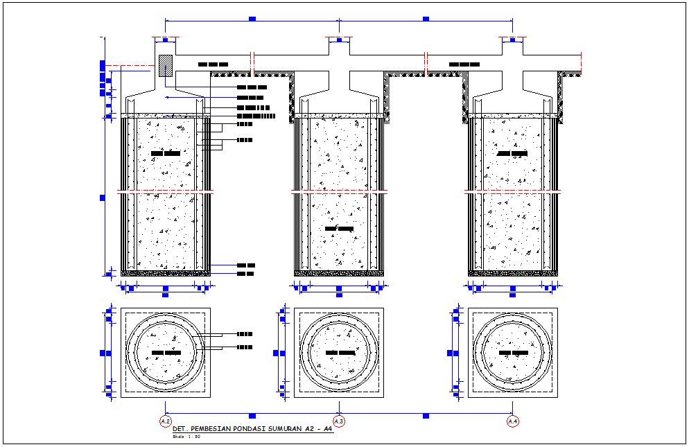 Detail Gambar Rencana Pondasi Dwg Nomer 49