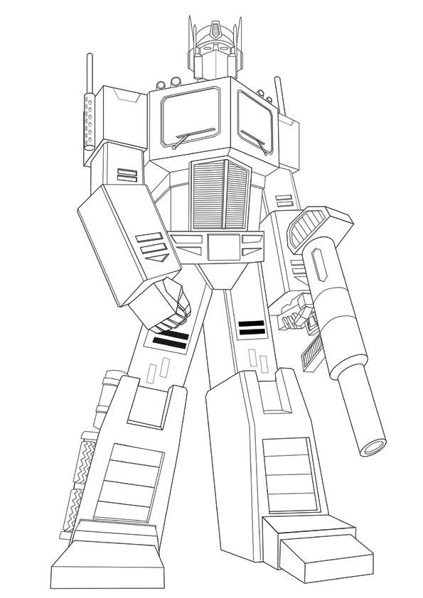 Detail Gambar Robot Transformer Untuk Mewarnai Nomer 18