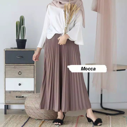 Detail Gambar Rok Plisket Warna Mocca Nomer 12