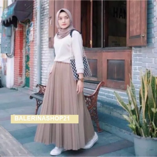 Detail Gambar Rok Plisket Warna Mocca Nomer 16