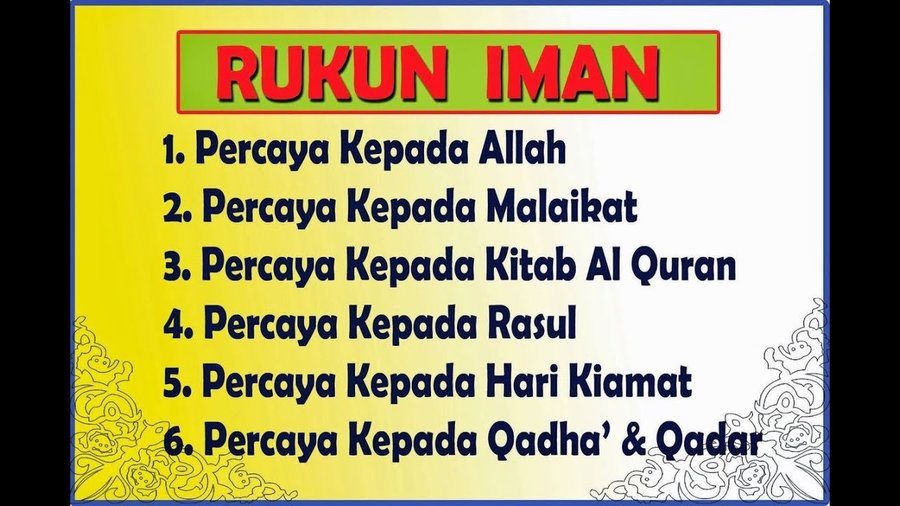 Gambar Rukun Iman Ada 6 Perkara - KibrisPDR