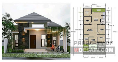 Detail Gambar Rumah 1 Lantai 4 Kamar Tidur Nomer 13