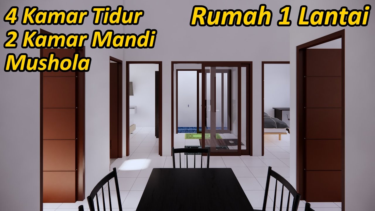 Detail Gambar Rumah 1 Lantai 4 Kamar Tidur Nomer 17