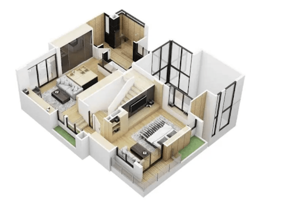 Detail Gambar Rumah 1 Lantai 4 Kamar Tidur Nomer 38