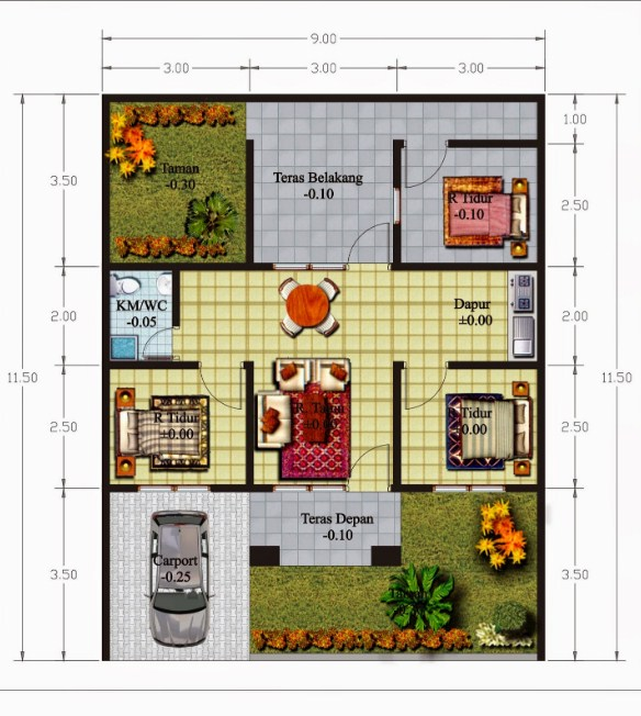 Detail Gambar Rumah 15x10 Nomer 44