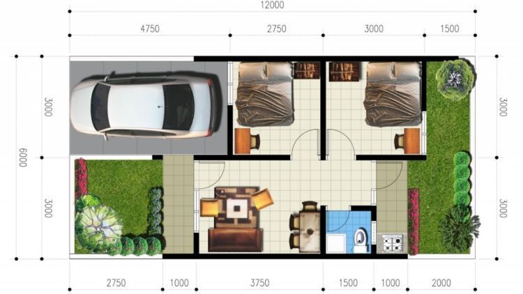 Detail Gambar Rumah 5x7 2 Kamar Nomer 54