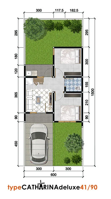 Detail Gambar Rumah 6x15 Memanjang Ke Belakang Nomer 17