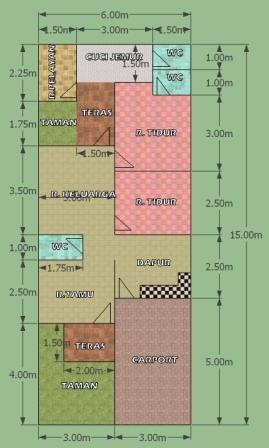 Detail Gambar Rumah 6x15 Memanjang Ke Belakang Nomer 27