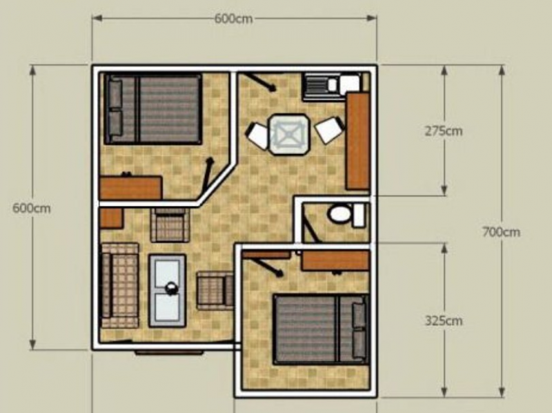 Detail Gambar Rumah 6x6 Nomer 15