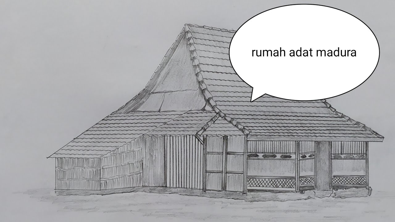 Detail Gambar Rumah Adat Jawa Hitam Putih Nomer 37