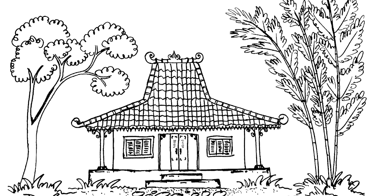 Detail Gambar Rumah Adat Jawa Hitam Putih Nomer 8