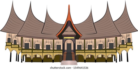 Detail Gambar Rumah Adat Minangkabau Gambar Rumah Adat Kalimantan Nomer 14