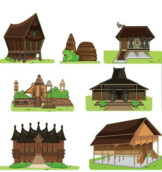 Detail Gambar Rumah Adat Sumatera Selatan Kartun Nomer 17