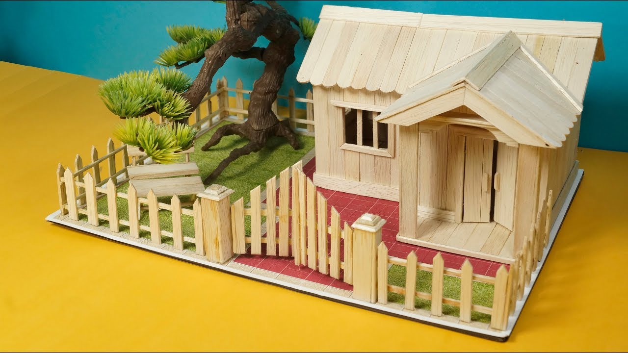 Detail Gambar Rumah Dari Stik Es Krim Nomer 17