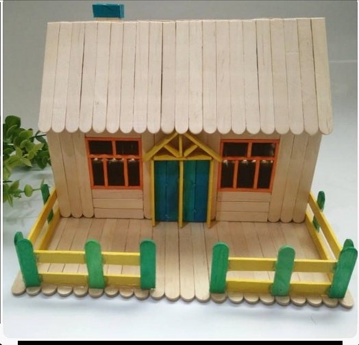 Detail Gambar Rumah Dari Stik Es Krim Nomer 25