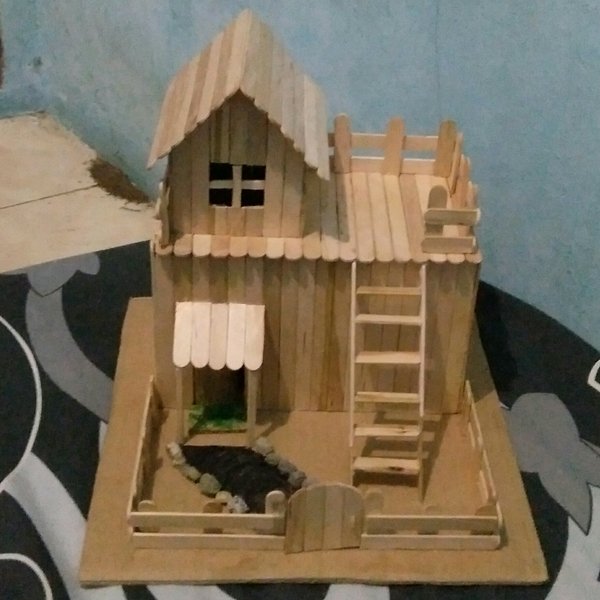 Detail Gambar Rumah Dari Stik Es Krim Nomer 50