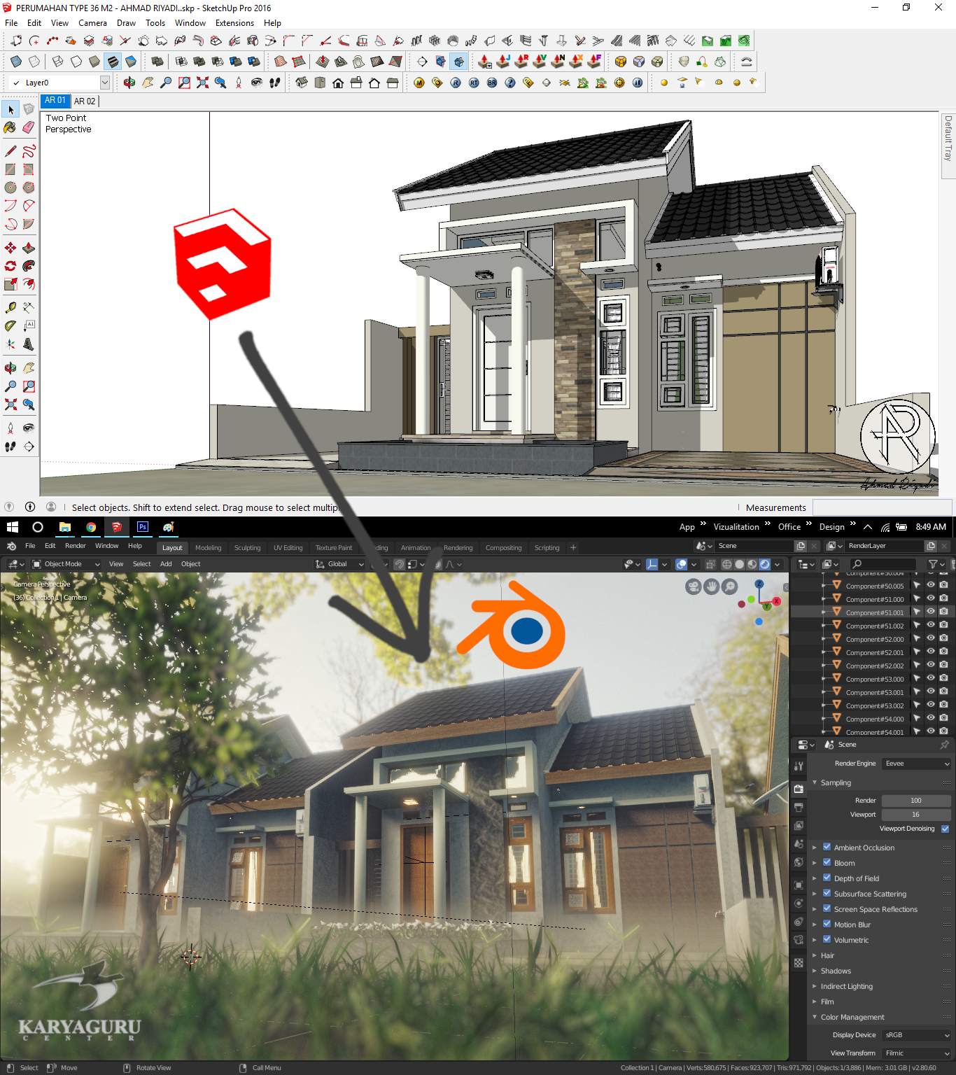 Detail Gambar Rumah Format Sketchup Nomer 42