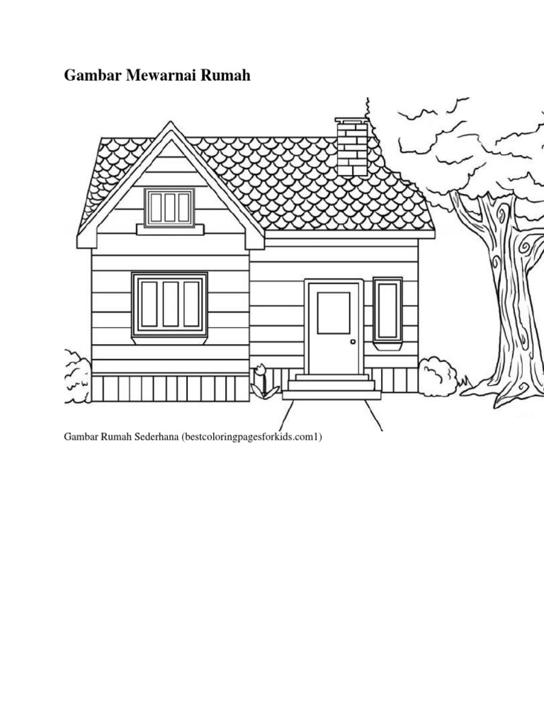 Detail Gambar Rumah Hitam Putih Untuk Diwarnai Nomer 44