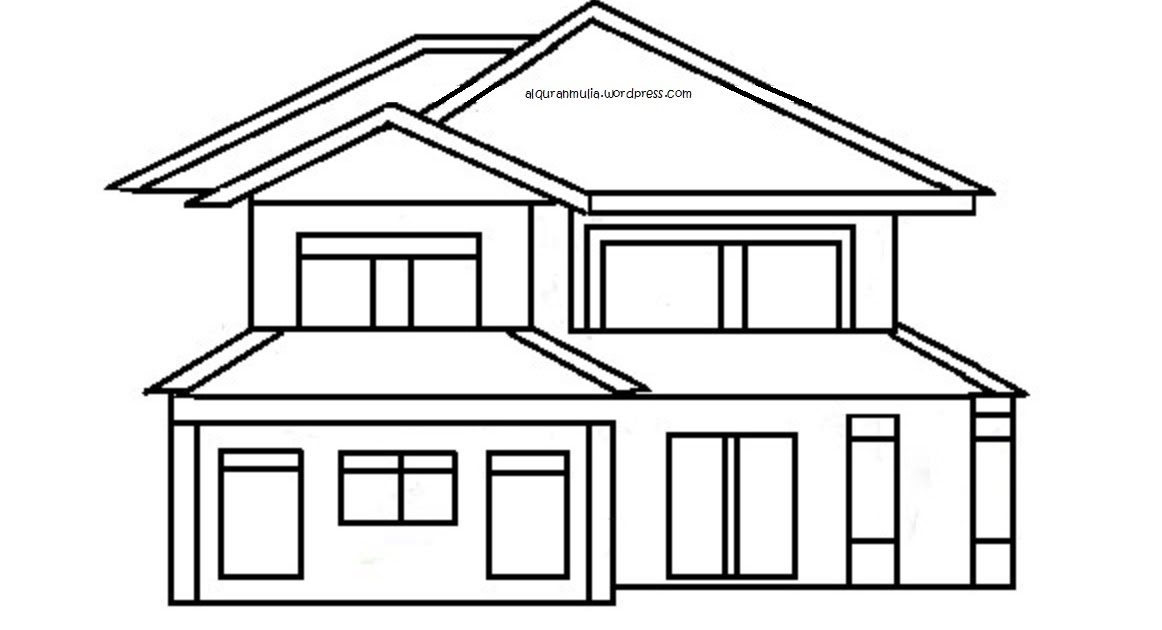 Gambar Rumah Hitam Putih Untuk Mewarnai 53+ Koleksi Gambar