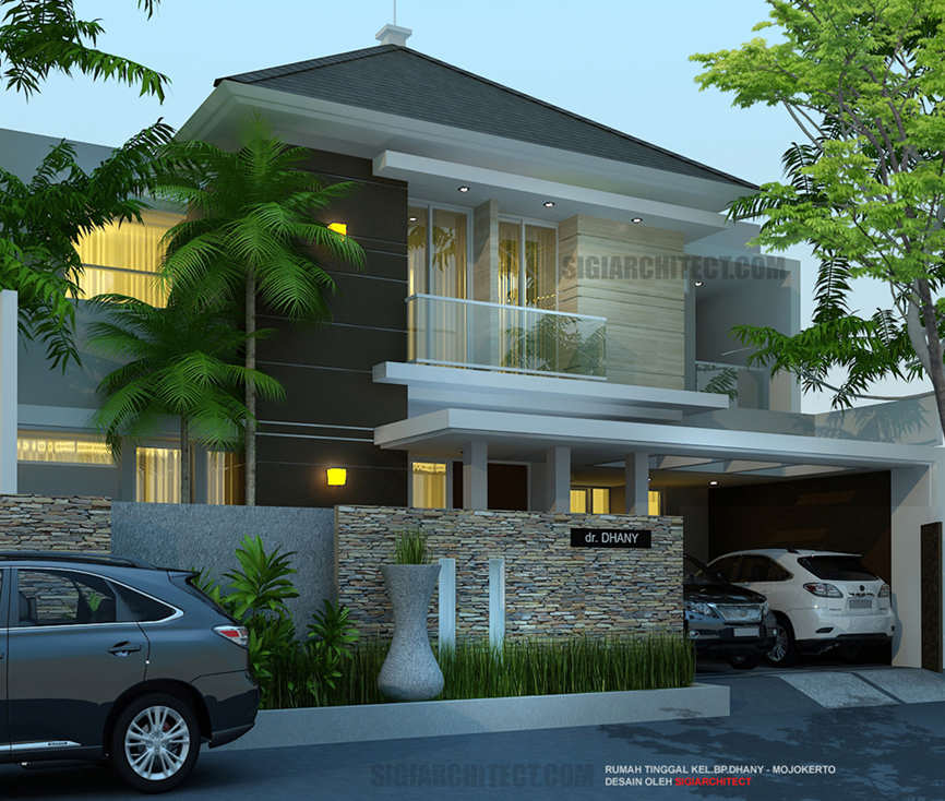 Detail Gambar Rumah Lantai 2 Minimalis Modern Nomer 49