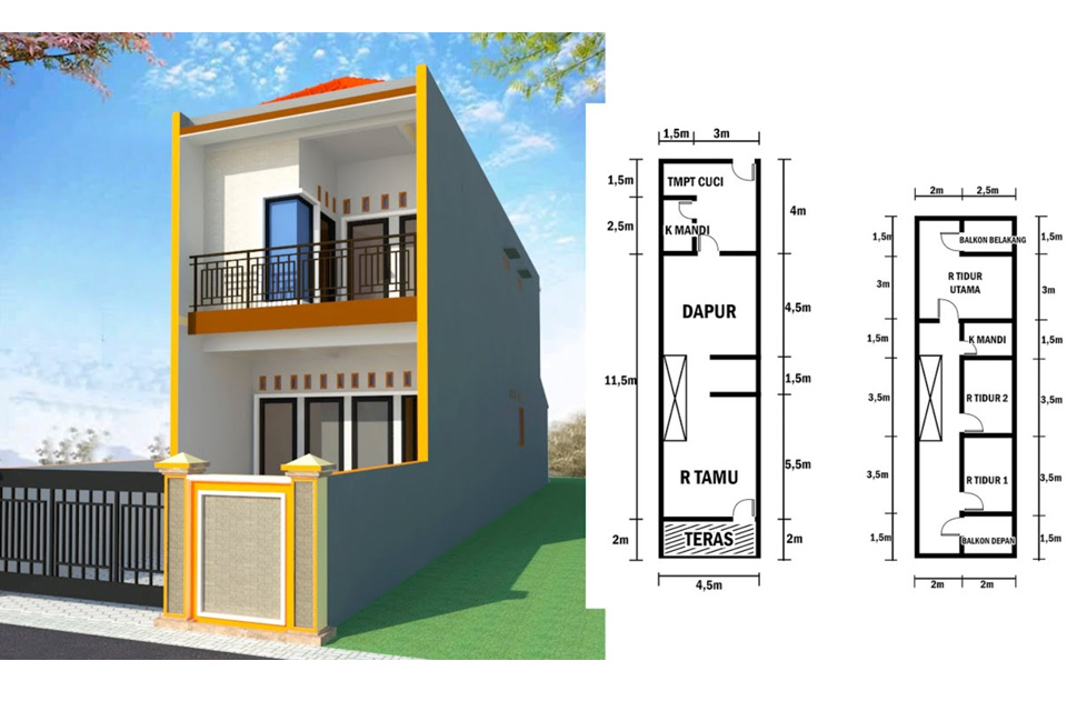 Detail Gambar Rumah Lantai 2 Sederhana Nomer 32