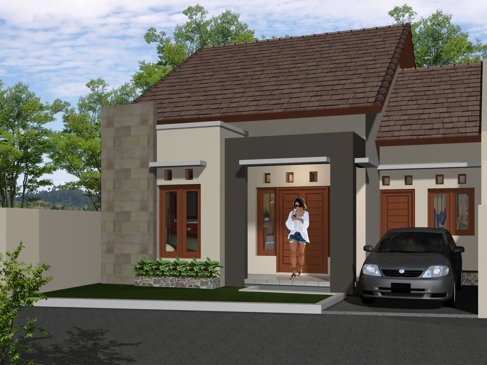 Detail Gambar Rumah Leter L Tampak Depan Nomer 20