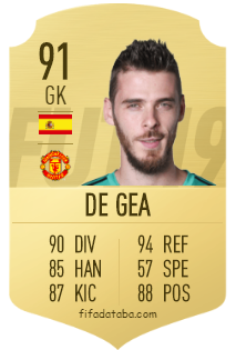 Detail De Gea Fifa 17 Nomer 16