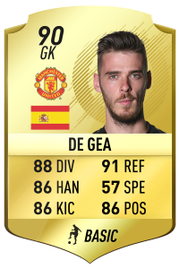 Detail De Gea Fifa 18 Nomer 10