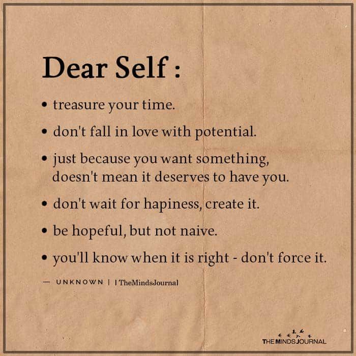 Dear Self Quotes 2020 - KibrisPDR