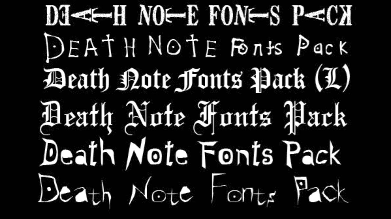 Death Note Font - KibrisPDR