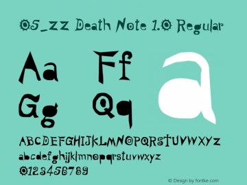 Detail Death Note Font Nomer 52