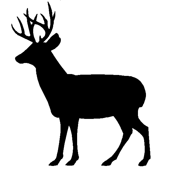 Detail Deer Silhouette Clip Art Nomer 15