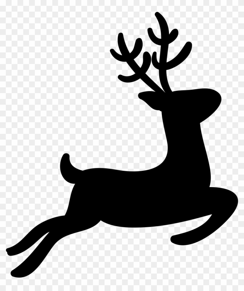 Detail Deer Silhouette Clip Art Nomer 23