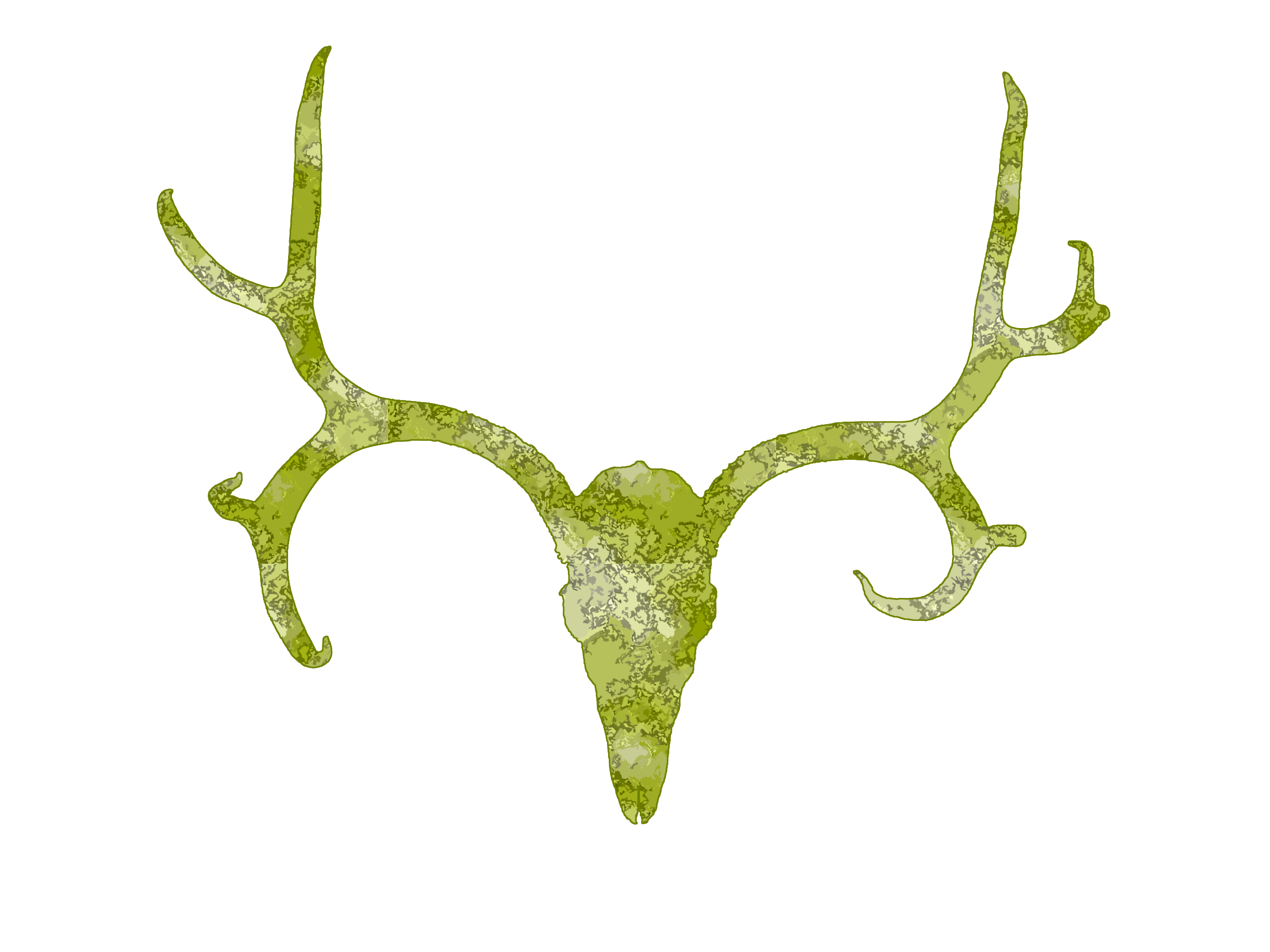 Detail Deer Skull Clip Art Nomer 36