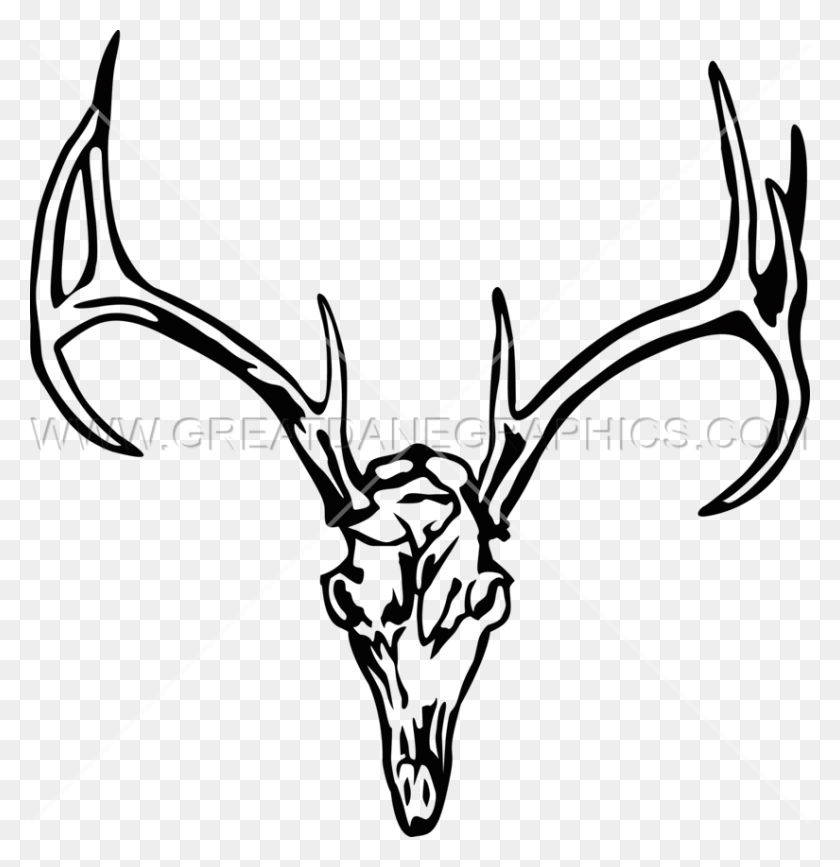 Detail Deer Skull Clip Art Nomer 6