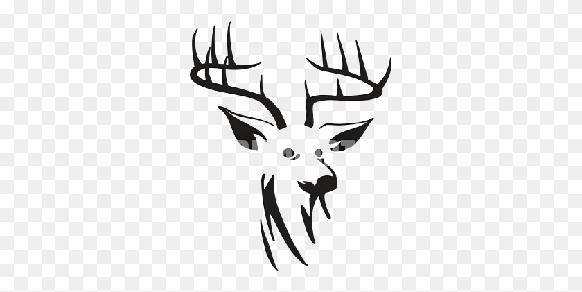 Detail Deer Skull Clipart Black And White Nomer 25