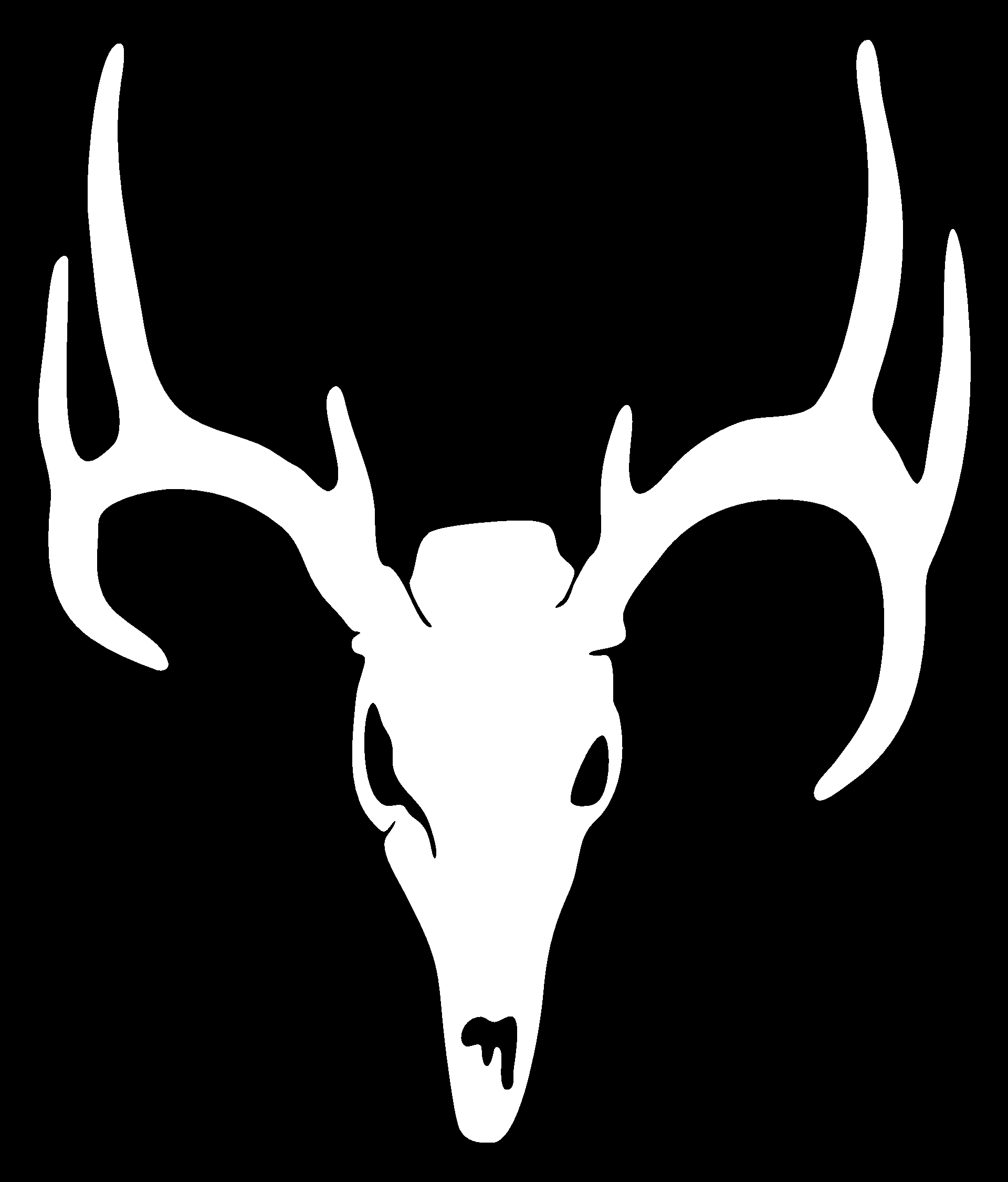 Detail Deer Skull Clipart Black And White Nomer 34