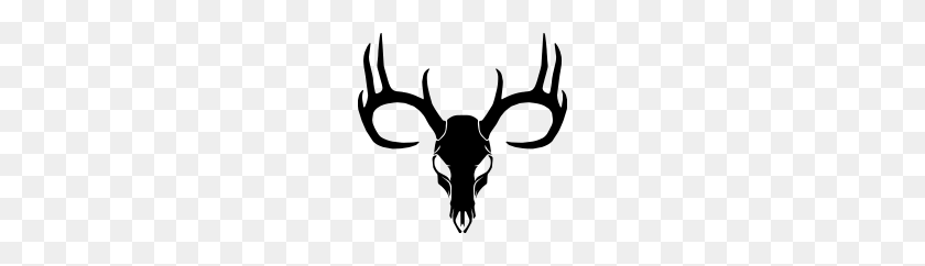 Detail Deer Skull Clipart Black And White Nomer 39