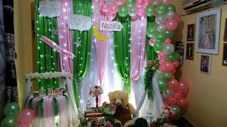 Detail Dekorasi Aqiqah Balon Pink Nomer 21